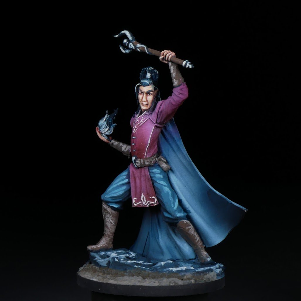 tex_red's tweet photo. Painting the PCs from our Pathfinder campaign. First up is the Elf Wizard, Myrin. Hoping to knock all of them out before the next game night.
@darkswordjim @paizo
#pathfinder2E #pathfinder #dnd #fantasy #extinctioncurse #miniatures #darkswordminiatues https://t.co/81HoY0M1TB