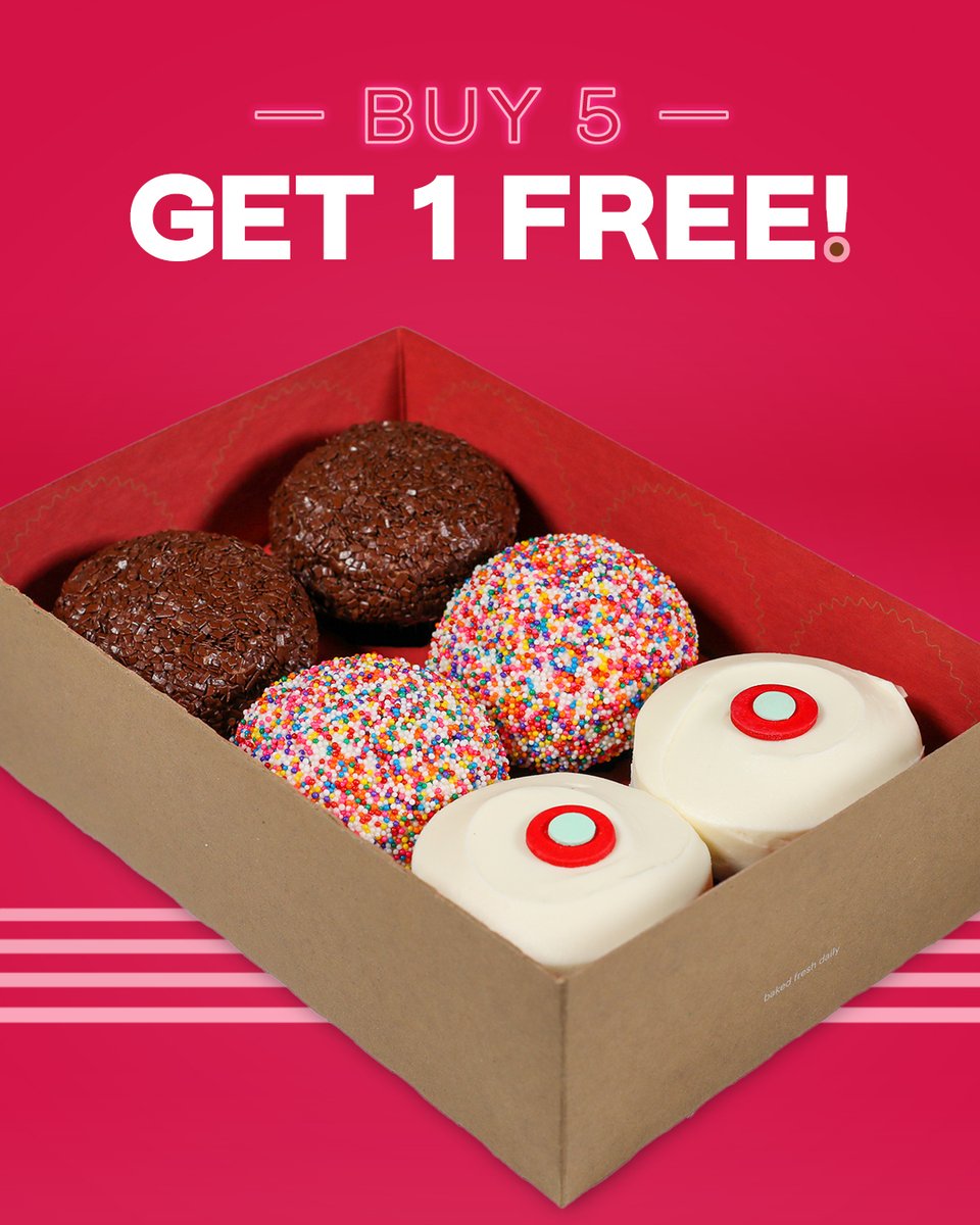 This week only: buy 5 cupcakes in the bakery and get 1 free! We call that Sprinkles math and it's way more fun than the real kind.

Use code FREETREAT