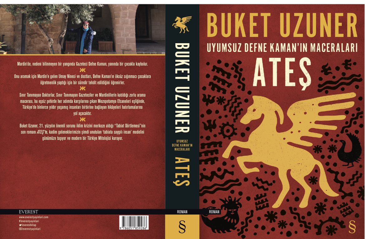 BuketUzuner's tweet photo. İşte yıllardır merakla,sevgiyle sitem bana eden #DefneKaman #UmayNine severlere #SU #Toprak #Hava okurlarına #Ateş romanı müjdesi📚🔥 Türklerin uçan atı #Tulpar Mezopotamya’nın #Şahmeran #TavusKuşu #Anadolu ‘nun binlerce yıllık efsaneleri artık okura emanet🙋🏻‍♀️ https://t.co/X69D05hhkP