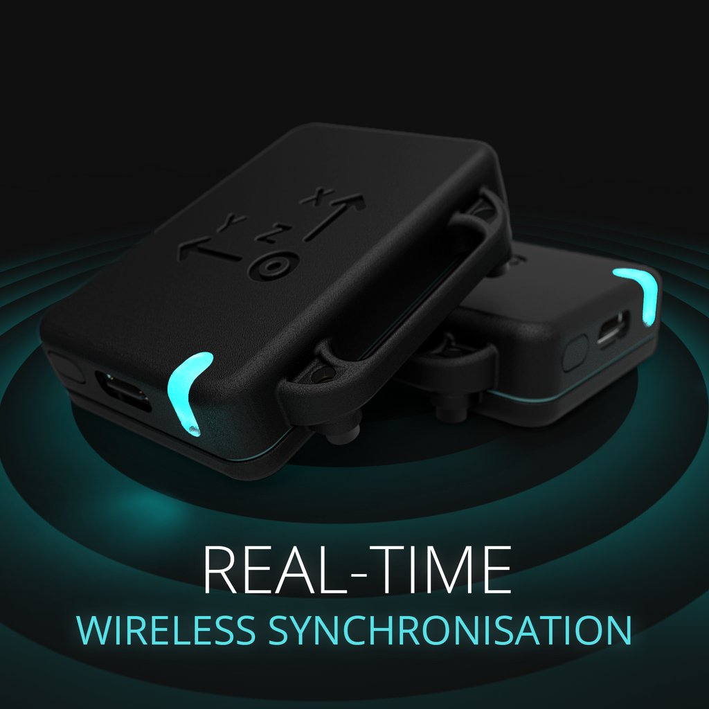 x-IMU3s streaming on the same wireless network will automatically synchronise measurement timestamps. x-io.co.uk/x-imu3