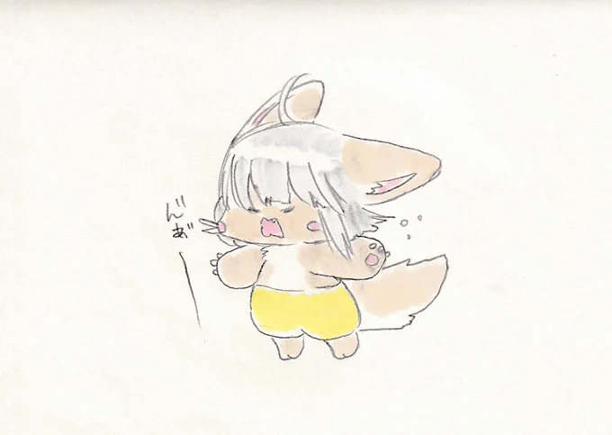 風が強い日のナナチちゃん。#イラスト #メイドインアビス 