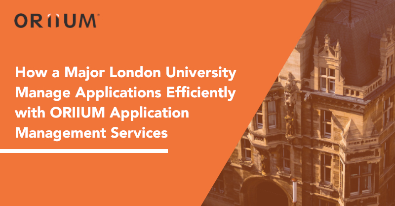 ORIIUM_Ltd's tweet image. Find out how a major London university manage applications efficiently with ORIIUM Application Management Services. 
Saving the in-house IT team weeks of time, allowing them to enhance their in-house services.

Find out more: oriium.com/latest/how-a-m…

#applicationdelivery