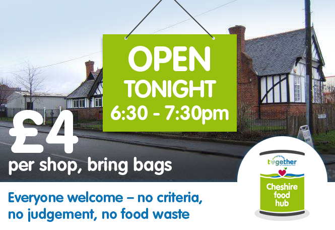cheshire_hub's tweet photo. The Very Green Grocery will open tonight from 6:30 to 7:30 pm. Great value shopping for £4. Please bring bags.

Find them at The Old School House, Manchester Road, Northwich, CW97NS, directly in front of TG Builders. #endfoodwaste #communitysupport #volunteeringmatters https://t.co/HRwW4Tr2xL