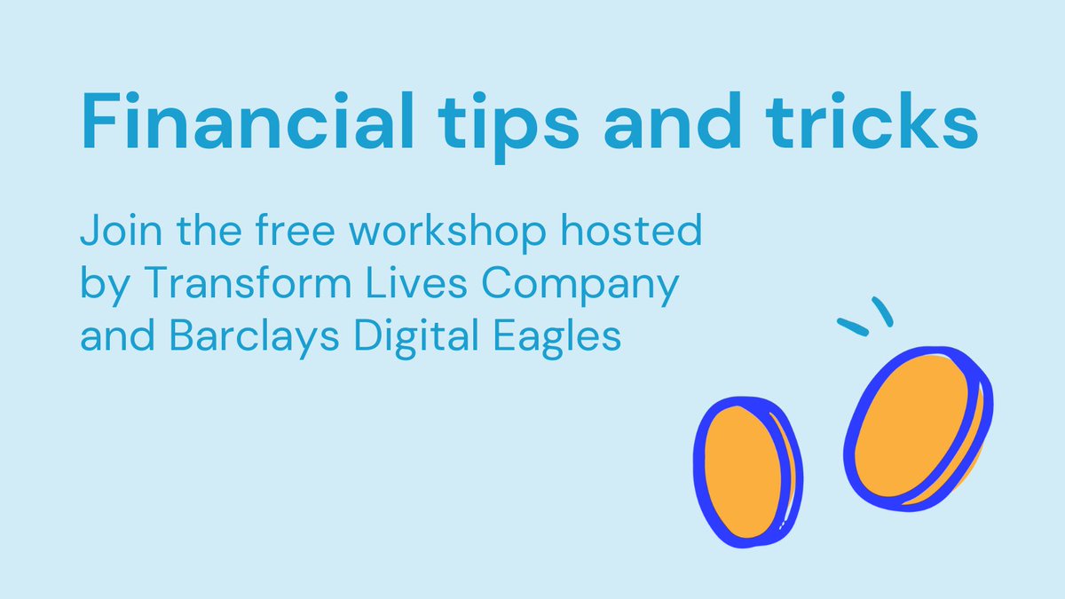 Looking for financial tips to help with the #costofliving? @transformliveco and Barclays @Digitaleagles are here to help with an upcoming free workshop!

🗓️ Wednesday 18th Jan
🕥 10.30 am – 12.30 pm
📍 Parklands Library, Liverpool
🎟️ pulse.ly/mxmjowlbyc

See you there 👋