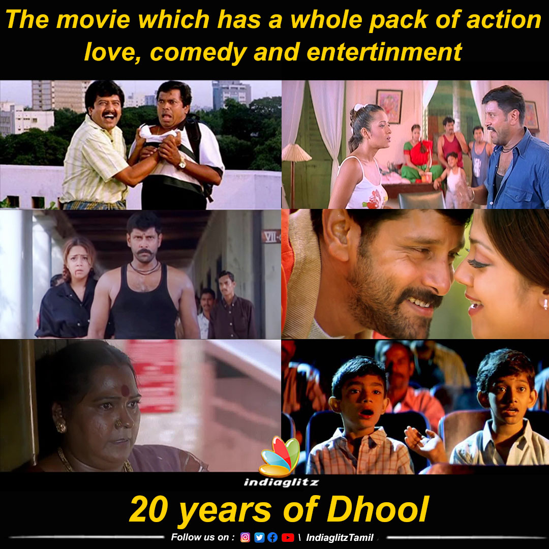 mdnews_tamil's tweet photo. Celebrating 20 Years of Dhool 🤩
Comment your Favourite Scene from the Movie Dhool 🤩
#20YearsOfDhool #Vikram #Jyothika #ReemaSen #Vivek #Dharani #Vidyasagar #Indiaglitz
@chiyaan https://t.co/OFWz1PfS70