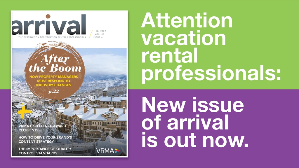 The newest issue of arrival for #VacationRental pros is out now. Give it a read! @TheVRMA

view.flipdocs.com/?ID=10004296_9…