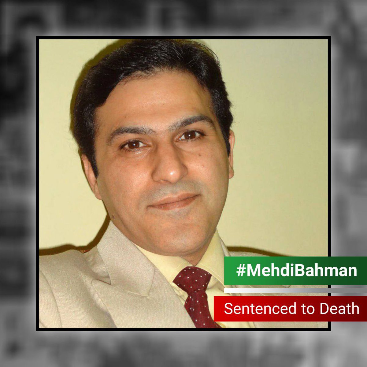 Rev_Group_iran's tweet photo. The Islamic Regime has sentenced illustrator and author #MehdiBahman to death, reportedly on charge of "espionage". Known for his efforts to promote religious coexistence, He was arrested on Oct 12 after giving an interview to an Israeli TV.
#StopExecutionInIran
#IRGCterrorists https://t.co/EIaI5f4chG