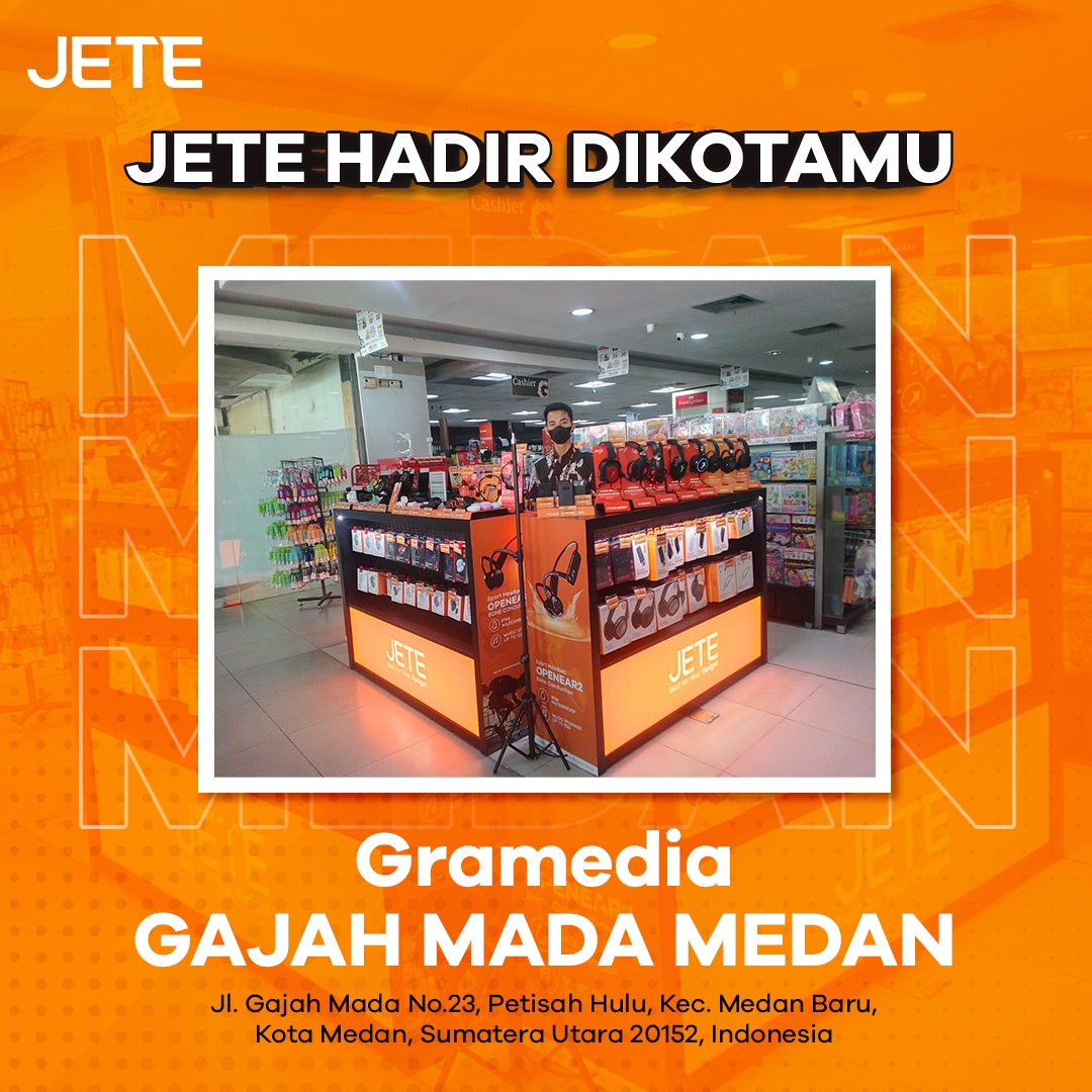 jeteindonesia's tweet photo. Kali ini, JETE hadir lebih dekat dengan kamu loh, kamu bisa beli produk JETE dengan lebih mudah nih sekarang!
📍Gramedia Medan Gajah Mada
Jl. Gajah Mada No.23, Petisah Hulu, Kec. Medan Baru, Kota Medan, Sumatera Utara
#JETE #JeteIndonesia #Medan #ExploreMedan https://t.co/sMND7WJGzQ