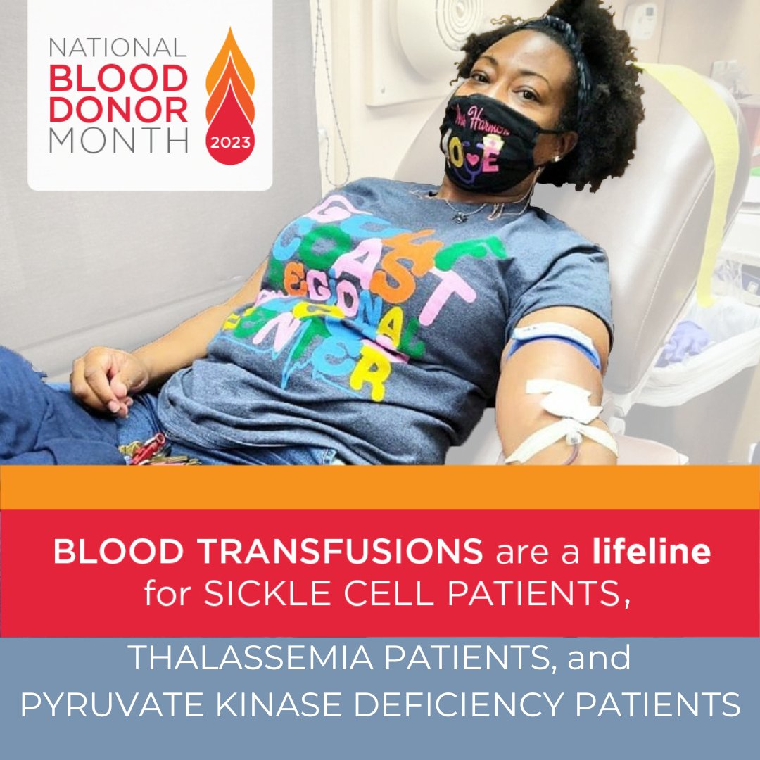 TwPKDnonprofit's tweet photo. Do you know someone with cancer? Someone who is pregnant? Someone with #PyruvateKinaseDeficiency? Then you know someone who may need blood. 🩸
Donate today: https://t.co/EkNPyC4c4h
#NBDM #NationalBloodDonorMonth #ADRP #PKDeficiency #rareanemias #thrivewithpkd #donateblood https://t.co/o7Lsolz0aF