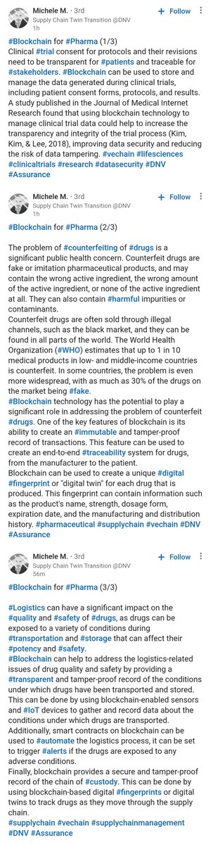 eisenreich's tweet photo. VeChain x Pharmaceutical Supply Chain

Michele M, Supply Chain Manager @DNV_Group, breaks down #Blockchain for #Pharma and shares how VeChain can improve data security and traceability, reducing the risk of data tampering. ⛓️

#VeChain $VET #Business #Technology #IoT #Tech https://t.co/LQaWNOaSMh