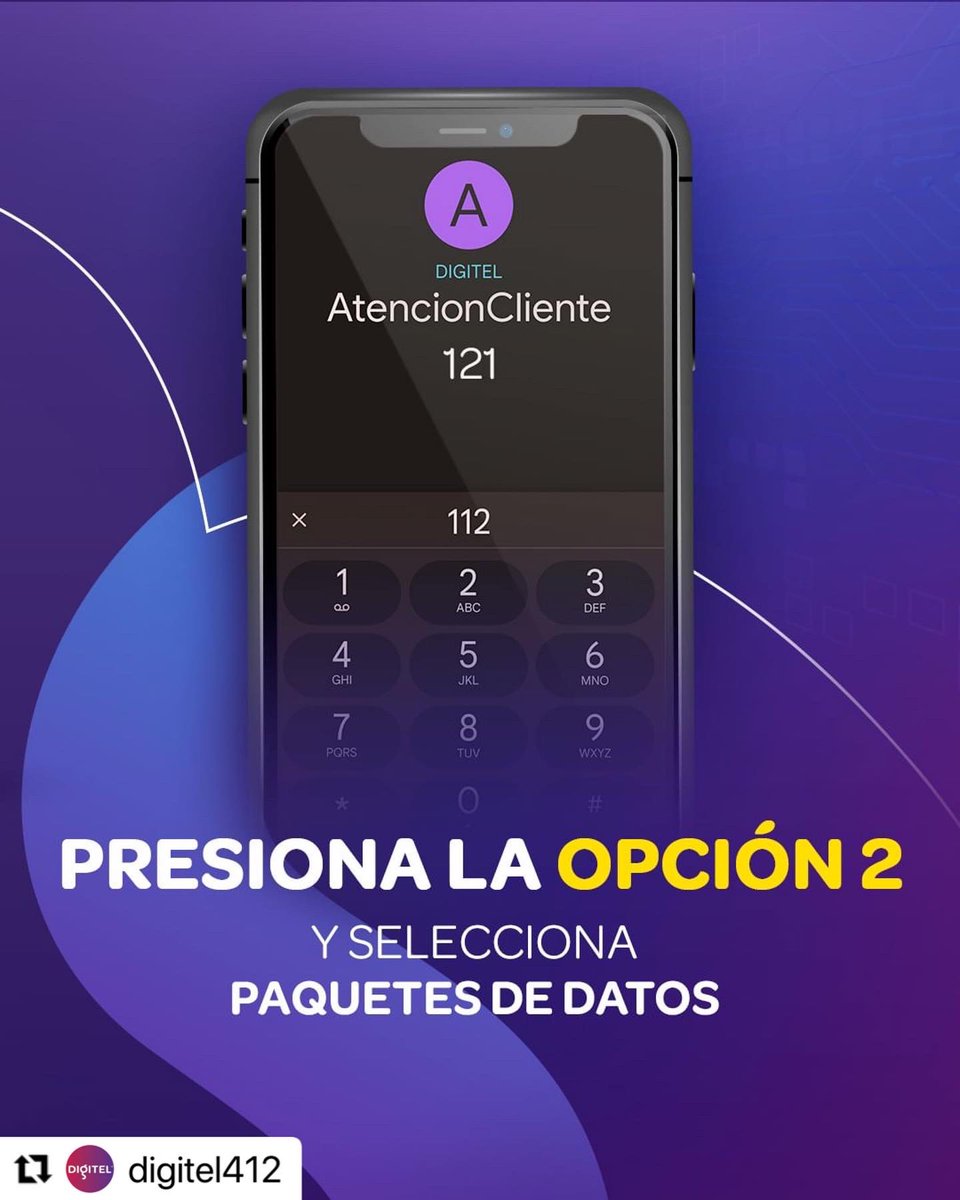TVFANB's tweet photo. #Digitel412
¿Deseas adquirir nuestros Paquetes de Datos? 🤔
Hoy te enseñamos cómo hacerlo en 4 sencillos pasos.
Conoce más información sobre nuestros productos y servicios en nuestra página web.
#Digitel #Digital #PaquetesDeDatos #Conexión #Gigas #Datos https://t.co/k2GTX7wME9