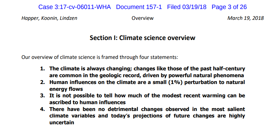 fmeeus1's tweet photo. Rechtbank getuigenis 3 top klimaatwetenschappers. Prof. Happer (Princeton) , Lindzen (MIT) en Koonin (NY), op basis IPCC rapporten :
1) Klimaat verandert constant dr natuurlijke variatie
2) Invloed mens is klein, moeilijk te meten
3) Geen toename klimaat catastrofen https://t.co/buWKAORrlc