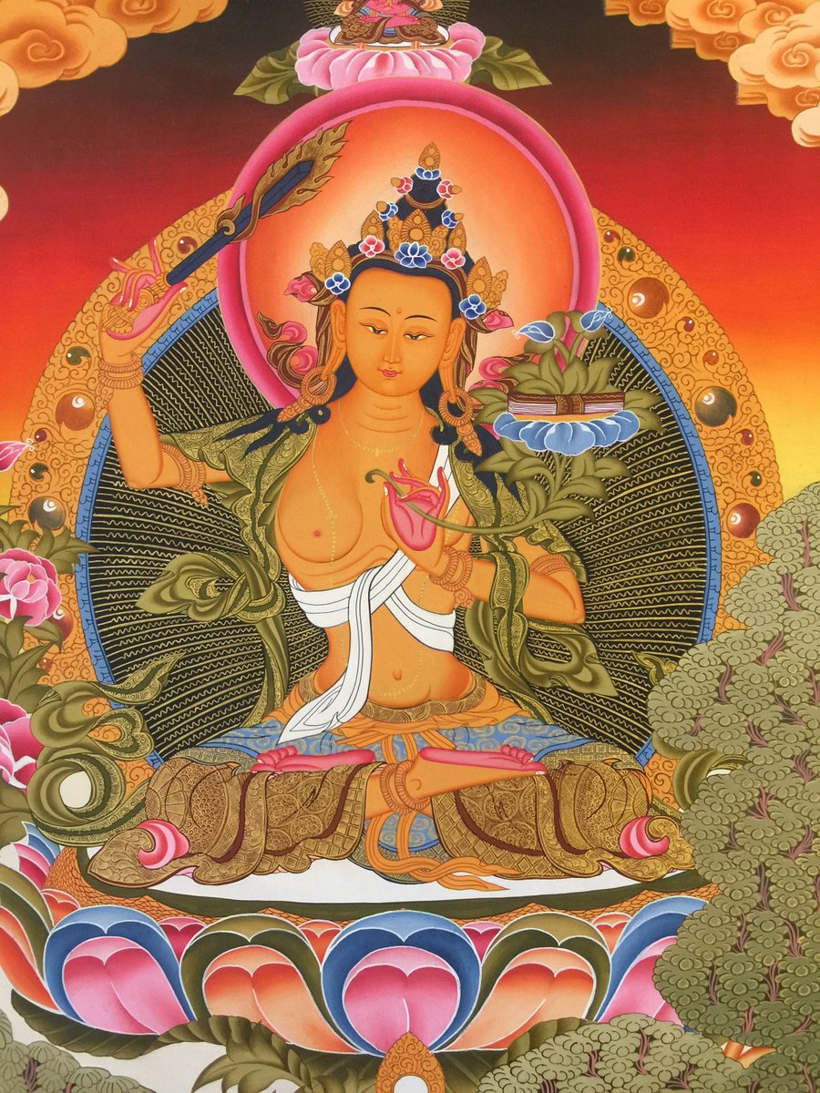Ritualthanka's tweet photo. Excited to share the latest addition to my #etsy shop: Manjushri thangka with sword https://t.co/QQLJc6sRtl #unframed #vertical #thangka #thanka #manjushreethangka #godofwisdom #tibetanthangka #nepalithangka #manjushreepaintings https://t.co/6IW4Bg0jP8