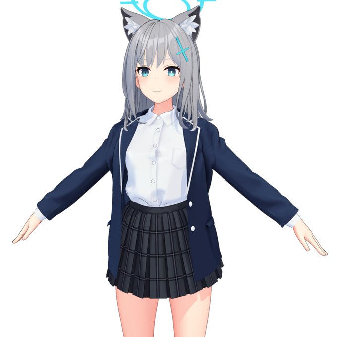 今回はMDでシャツ、スカート、ジャケットを作りました～🤗
まだウェイトは塗れてません
ネクタイ、マフラーは普通にモデリング予定
覗きたくなるスカート丈😋 