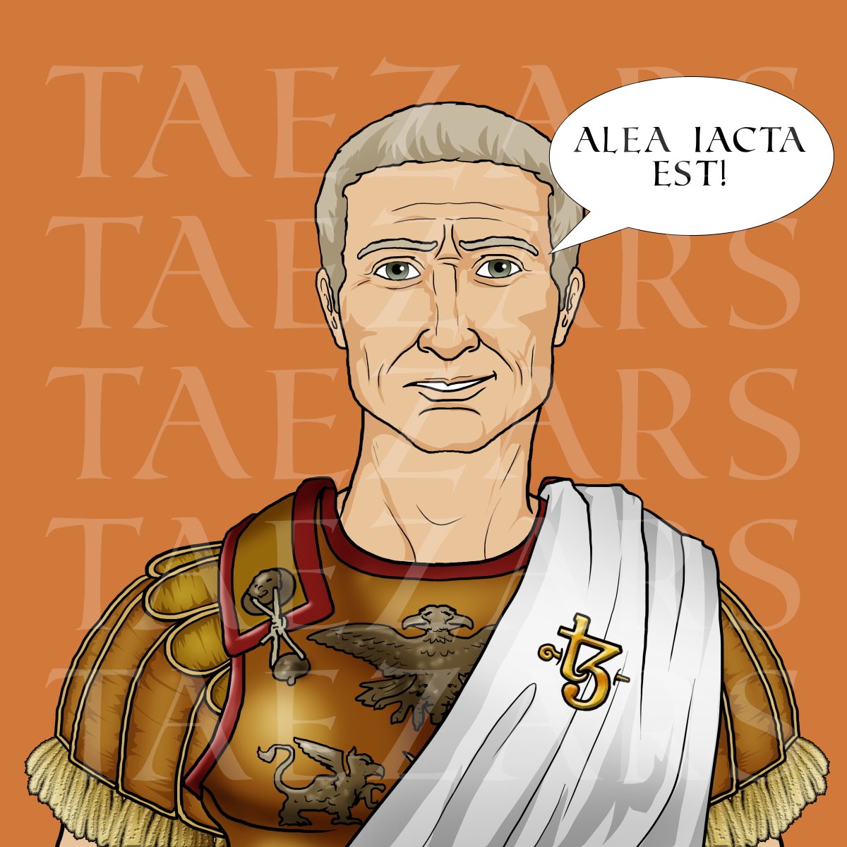 Today, but in 49 BC, Julius Caesar crosses the Rubicon River and says one of his most famous phrases: "The die is cast!"

➡️objkt.com/collection/KT1…

#AleaIactaEst #Caesar #History #NFT #pfpNFT #Rome #Tezos #TezosNFTs #objkt