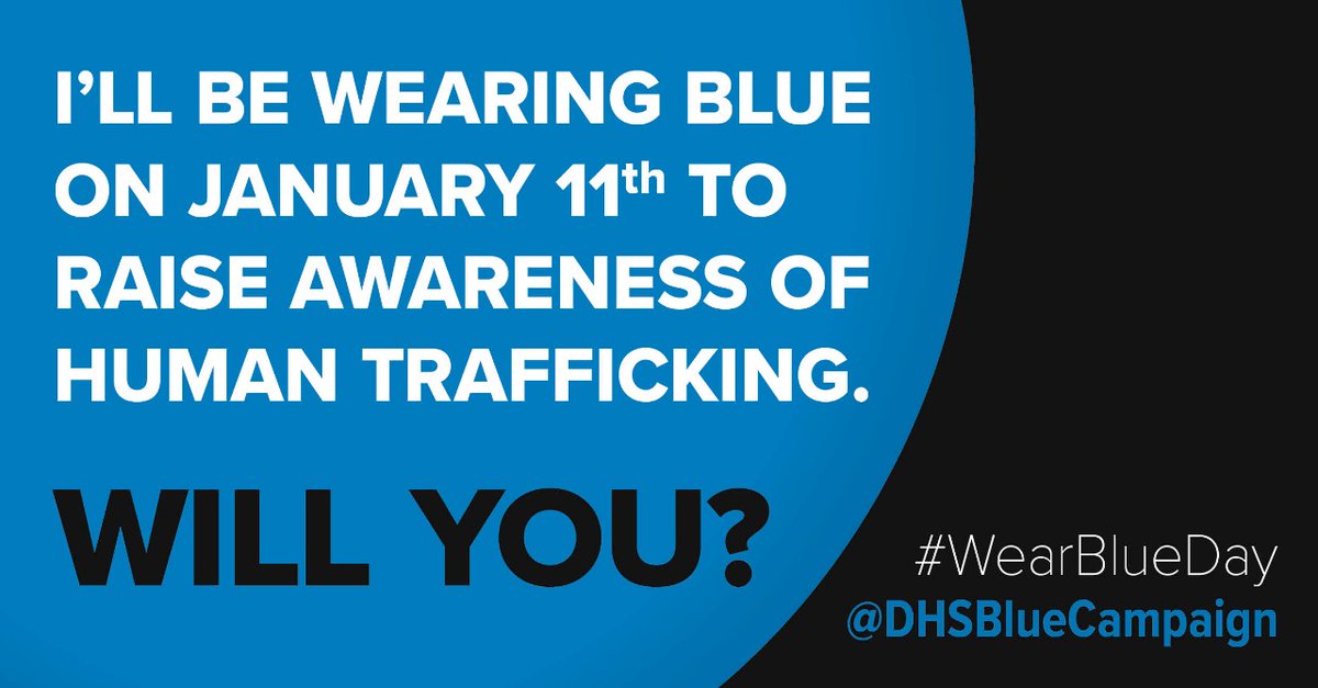 ICEgov's tweet photo. Help #EndHumanTrafficking!

▶️ Report: 1-866-347-2423 
▶️ Get help: call 1-888-373-7888 or text “help” or “info” to 233733 (BeFree). 
▶️ Learn: https://t.co/udcWUWRYUy 
▶️ #WearBlueDay Jan. 11 https://t.co/Gn2xcLQ96k