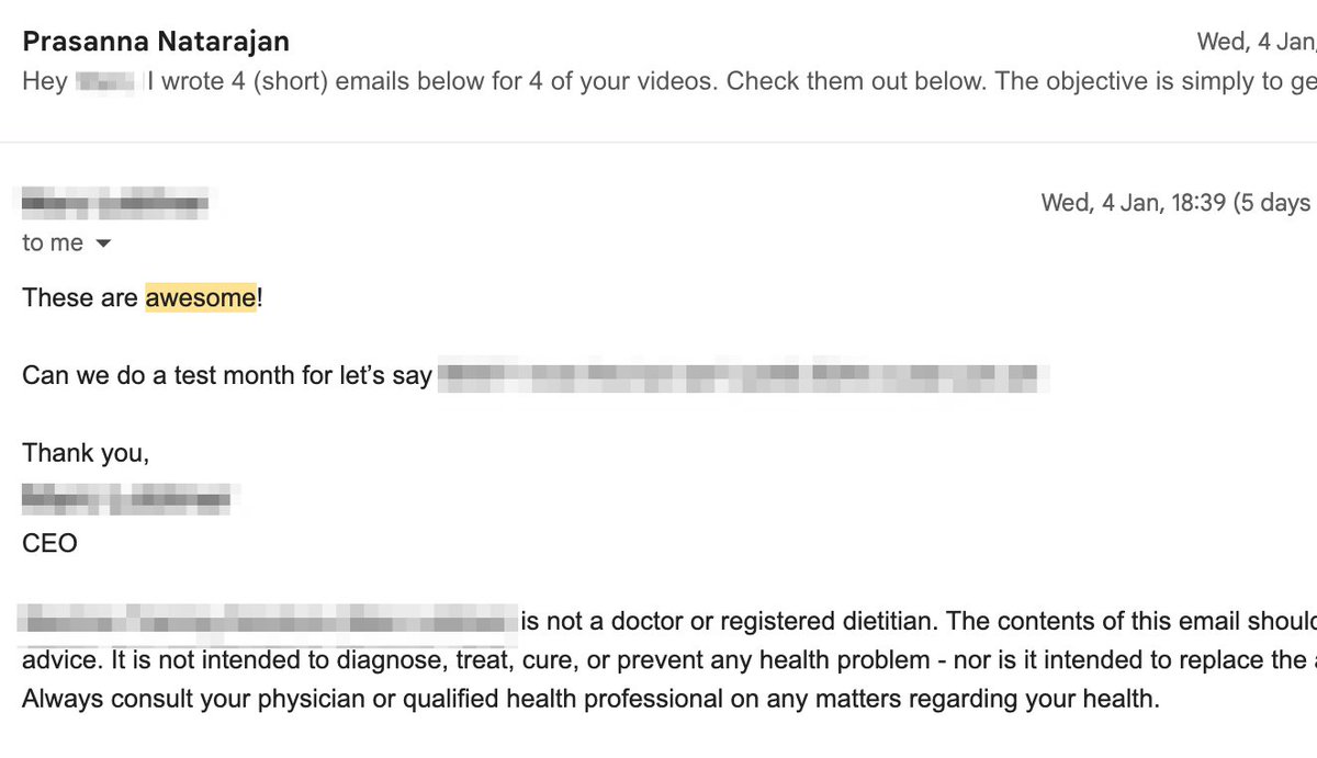 seedoilbeliever's tweet photo. Youtubers with great backend offers, Listen up.

If you want to extract MAX value out of your videos, using simple plain word emails, then follow this 2-step strategy.

(MAX value means dollars. Not just views)

Example emails included 👇

A thread. https://t.co/7tK0W8aX6r