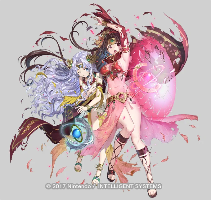 「ファイアーエムブレムヒーローズ 」にて「天涯奇縁の双輝 リンダ」のイラストを描かせていただきました。トラキアよりサラも一緒に戦う双界英雄です!本日より登場しております、よろしくお願いいたします!#FEH #FEHeroes #FEヒーローズ 