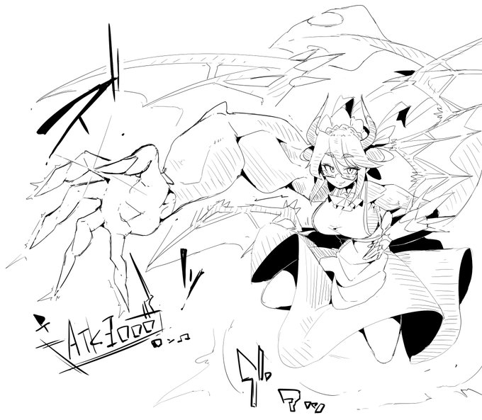 rkgk、ドラゴンメイド・ハスキーさん、攻撃時に体の一部だけ元の姿に戻すのいいよね… 