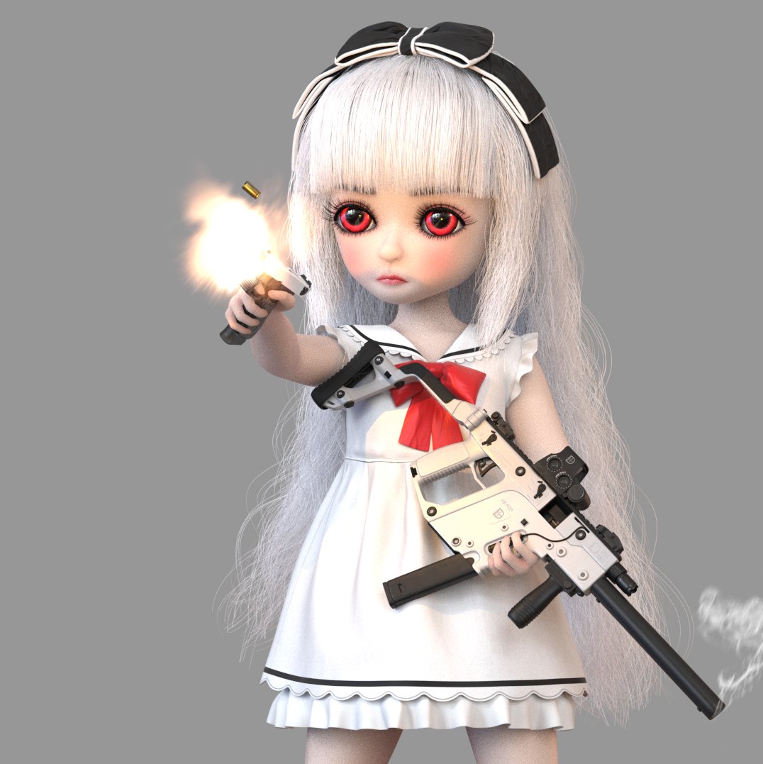 dolltator's tweet image. 新アニメもうす製作中: 拳銃に切り替える!
New Animation WIP: Fast Pistol Swap!
新動畫製作中：主副武器快速切換!

#WIP #3DCG #AnimationTest #b3d #3dsMax #indiedev #戦術少女 #武装ドール