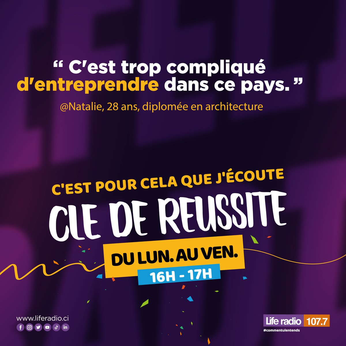 Liferadiociv's tweet image. " C'est trop compliqué d'entreprendre dans ce pays ! " - Nathalie, diplômée en architecture

Vous voulez avoir les meilleurs conseils d'entrepreneurs pour réussir dans l'entreprenariat, suivez #Clédereussite du lundi au vendredi 16H-17H sur #Liferadio avec Eric Landry.