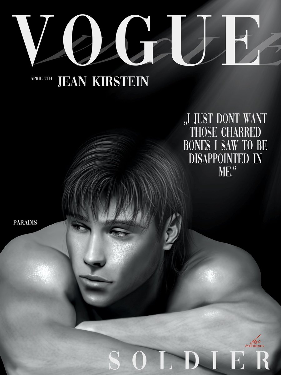 sherrlarts's tweet photo. 🫶🏼Jean Kirstein Vogue Cover🫶🏼

#jean #jeankirstein #AttackOnTitan #aot #shingekinokyojin #fanart #snk #digitalart #vogue #procreate https://t.co/LpPpIKZ7JU