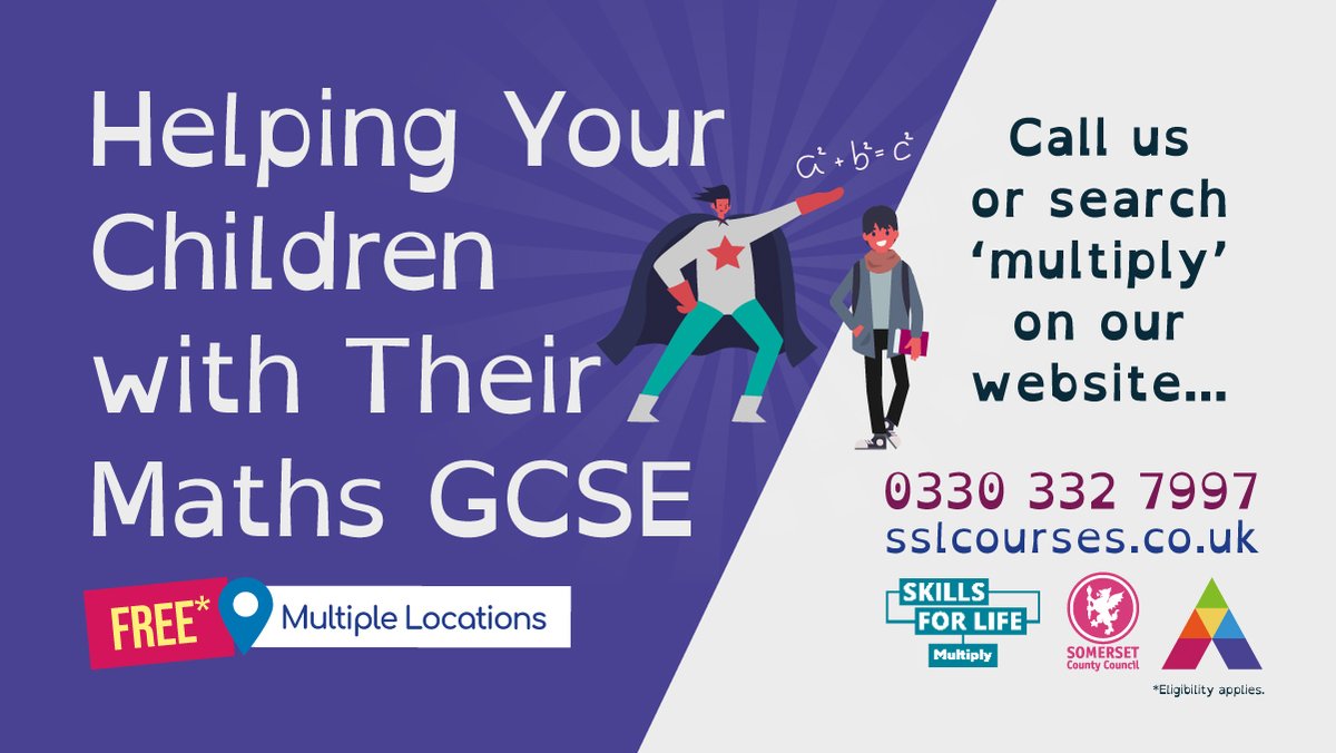 Do you dread your kids asking for help with their #maths homework? We can change that! Our free* course is designed to ensure you understand the main maths GCSE subjects &amp; improve your confidence. We teach in a way that works for you &amp; make it fun. Visit sslcourses.co.uk/about/news/sup…