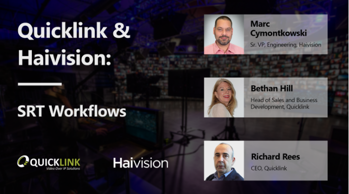 Bethan_QL's tweet photo. Quicklink and Haivision SRT
https://t.co/3AIogmzAdP https://t.co/i9gkvF42nK