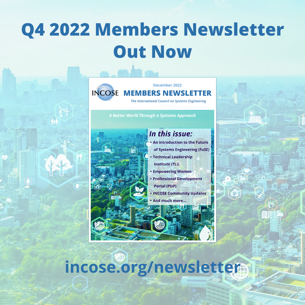 incose_org's tweet image. The INCOSE Members Newsletter is a great way to catch up with all that is happening across the global INCOSE community. Read the latest issue at incose.org/newsletter

#INCOSE #SystemsEngineering #EngineeringNews