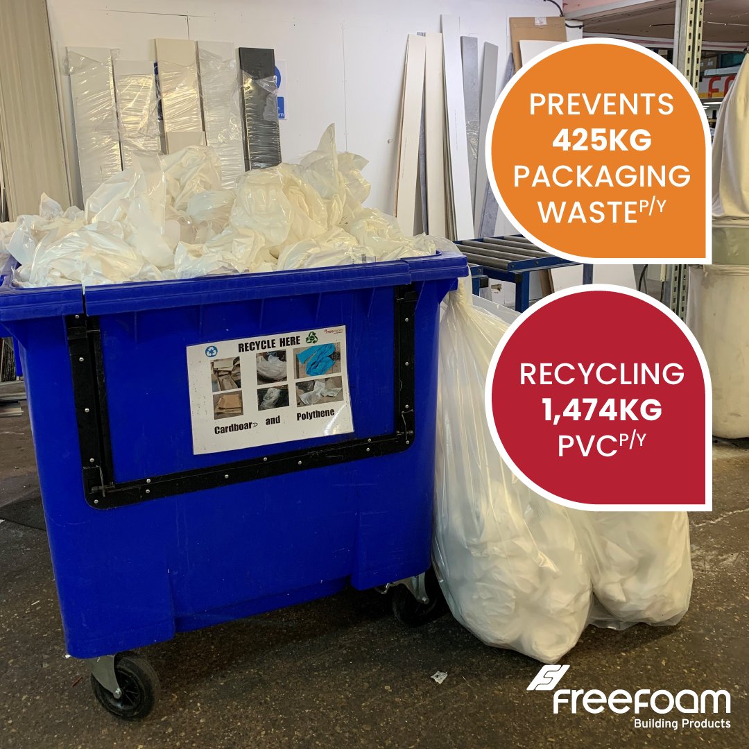freefoam's tweet photo. We have redesigned our Off-Line venting process.

 A collaborative effort between us and @Profoil_ltd prevents 425kg of Packaging waste and enables the recycling of 1,474kg of PVC.

#reduce #recycle #circulareconomy #sustainability #PVC #PVCindustry

https://t.co/R1oCgmQLWh https://t.co/TyGck0oF4D
