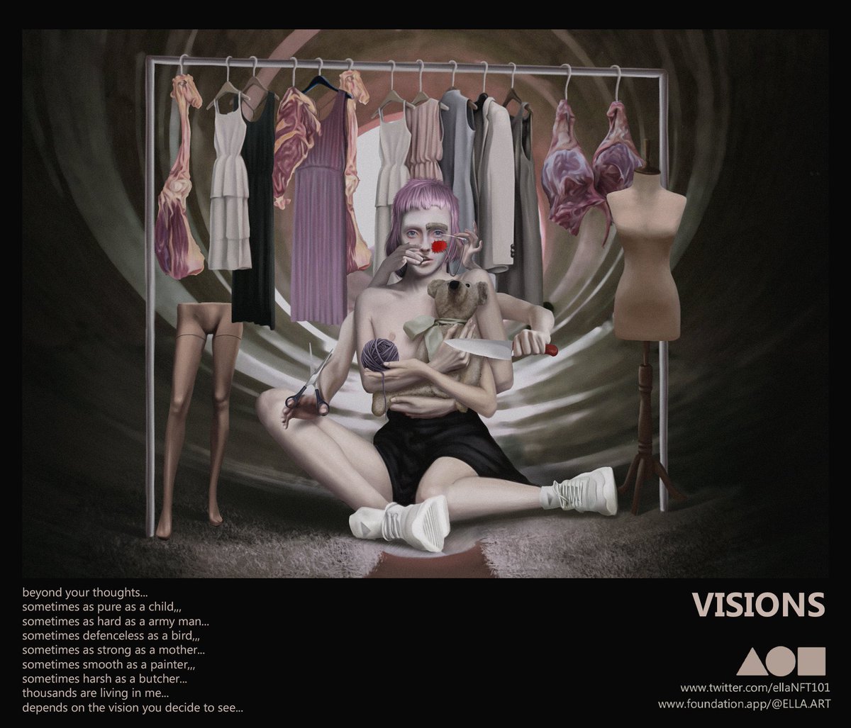 When I learned how to draw my nightmares,,they lost their power…
no more suffering, no more pain now….

GM WeirdO s🌞🪸

⭕️VISIONS available on <a href="/foundation/">Foundation 🌐</a> 

foundation.app/collection/avo…