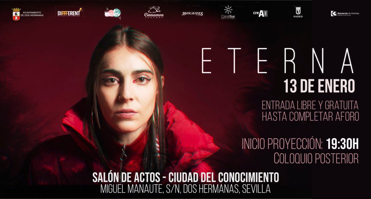 Este viernes presentamos ‘ETERNA’ en Dos Hermanas (Sevilla). 

La entrada es libre y gratuita hasta completar aforo. ¡Os esperamos!