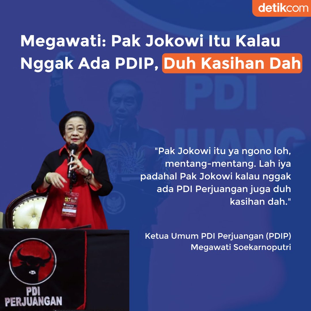 Ngapunten sanget bu Megawati - Ketum @PDI_Perjuangan : 'Pun demikian halnya dgn ibu, jika ibu bukan putri bung Karno - sang proklamator mungkin ibu juga bukan siapa - siapa'. . . Sekali lagi, ngapunten sanget nggih 🙏