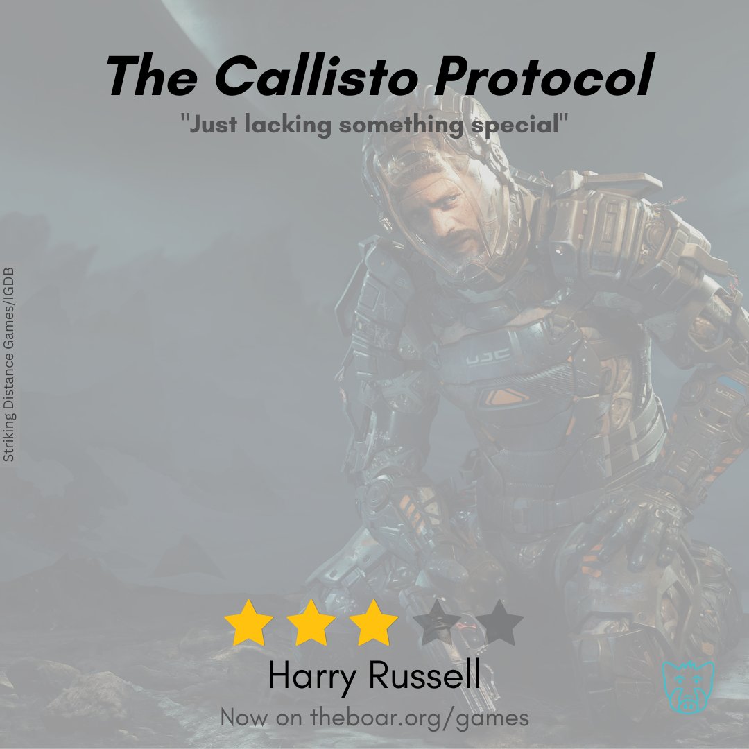 BoarGames's tweet photo. In our most recent piece, @hhrrussell offers his thoughts on 'The Callisto Protocol', a major survival-horror release - but does it hit the spot?

https://t.co/1pn2Kg8MZY

#CallistoProtocol #Gaming #VideoGames #Horror #SurvivalHorror #SurvivalHorrorGame https://t.co/KYiKwyXemB