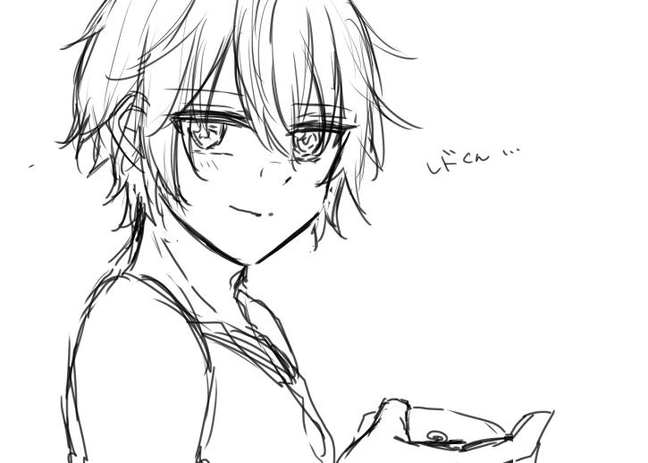 レドくんの顔を思い出すために記憶で描いたけどやっぱり世界一描きやすい顔してる、LOVE 