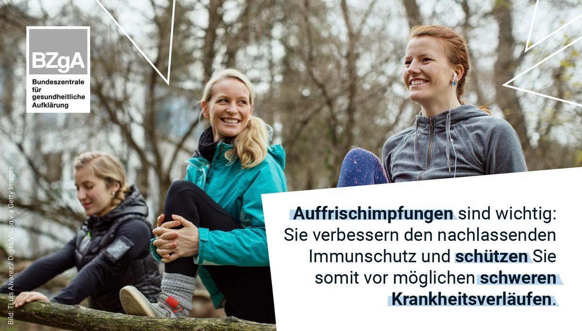 bioeg_de's tweet photo. Mit einer #Auffrischimpfung verbessern Sie Ihren Immunschutz und schützen sich vor schweren #COVID19-Krankheitsverläufen. Der #Impfcheck der #BZgA prüft, ob eine (weitere) #CoronaSchutzimpfung empfohlen ist: https://t.co/QbP5gHenWj #Booster https://t.co/8YOZ1TF5wO