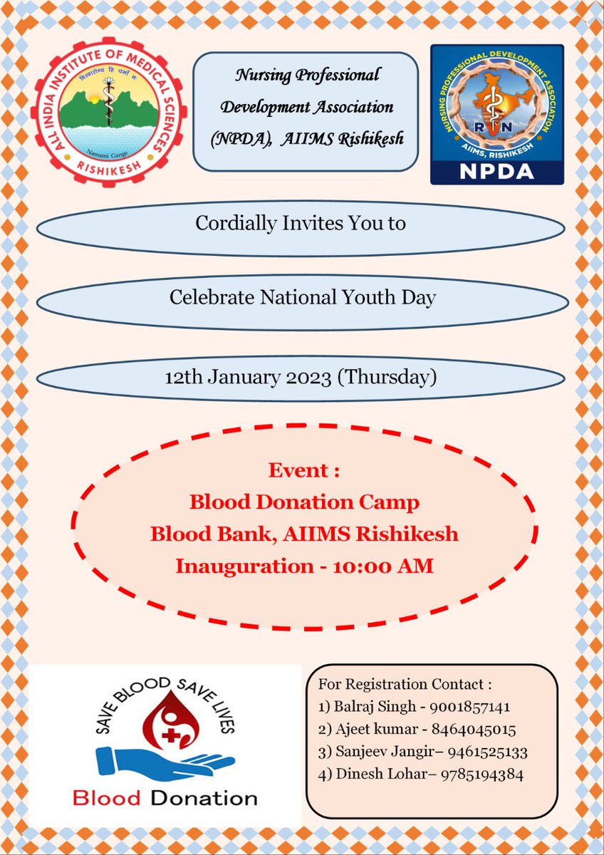 NpdaR's tweet photo. @aiimsrishi @meenusingh4 @cmouttarakhand @MoHFW_INDIA 
Respected ma'am/sir 
Cordially invites you to inuagurate this event 
Thanks https://t.co/5lkMsZsHP2