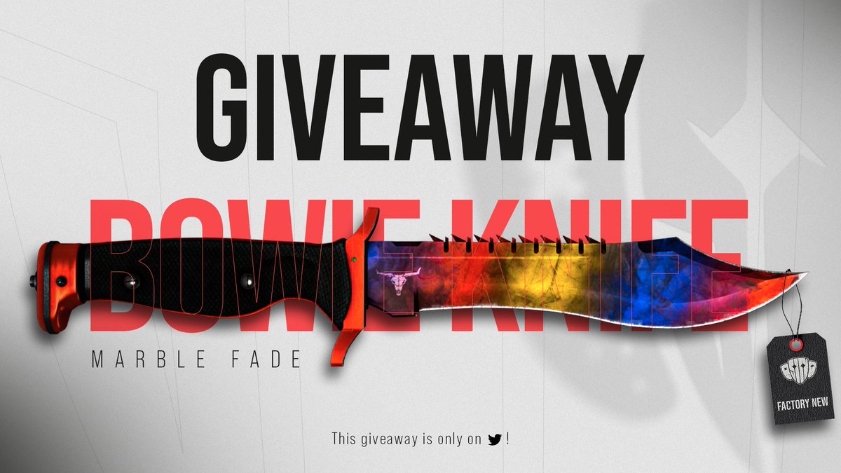 🎁 The #SINCSGO season is starting in less than a week, so it's time to celebrate! 🗣️ We're giving away the Bowie Knife Marble Fade FN. 🔪 📝 Here are the rules: ❤️ Like this post. 🫂 Follow @SINNERS_Esports. 🔁 Retweet this post. 💬 Tag one person in the comments. #Giveaway