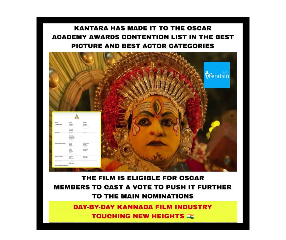 TrendsIn_India's tweet photo. Kantara Qualifies For Oscar Contention For Best Picture (Main) And Best Actors Category ๐ฅ
#kantara #oscar #kannadafilm #kannada #like #share #follow #trendsin #india https://t.co/ZoHkFAcALO