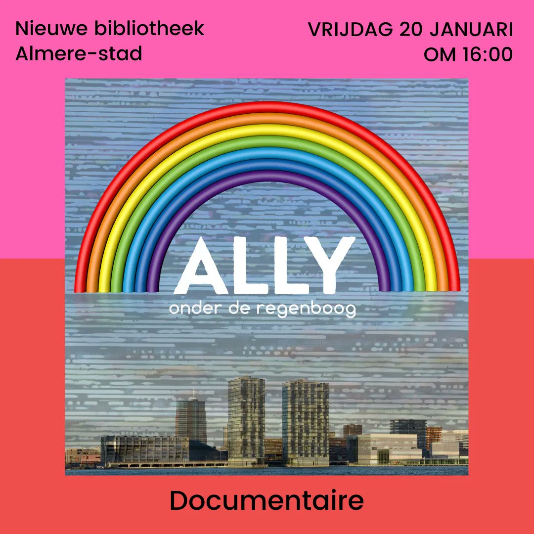 YES!💗 Vrijdag 20 januari is het zover! De documentaire ‘Ally onder de Regenboog’  van Claire Slingerland @claireslingerland gaat in première!🌈 En jij kan hier bij zijn! Hoe vet is dat? Klik op deze link in bio om je aan te melden!👏 🔥 buff.ly/3ZqOkcI