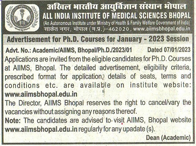 AIIMS-Bhopal Official tweet media