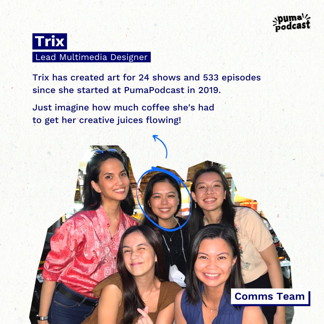 PumaPodcastPH's tweet photo. To us, podcasting isn’t just talking into a mic and hitting ‘upload.’ It takes hours of time and effort from different people to carefully craft what you hear, plus help from you so we can continue doing what we love! 🎙️🎧
(1/2) https://t.co/QH4iunFdbf
