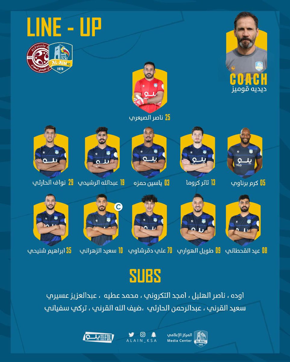 socceralgeria3's tweet photo. #Chenihi et #Touil titulaires vs Al Faisaly #TeamDZ https://t.co/XorDktciRq