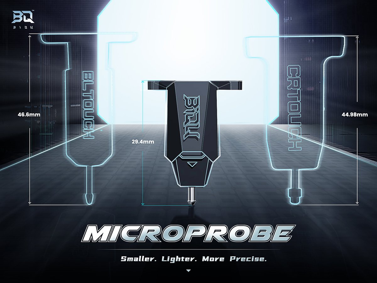 BIQU_Makers's tweet image. 🤭🤭Who could say no to this SMALLER and LIGHTER ABL module? The microprobe is much smaller, lighter and more precise than #BLTouch and #CRTouch. 💬

#biqu #bigtreetech #3dprinter #3dprinting #comparison #accessories #extruder #microprobe #ABL #DIY #maker