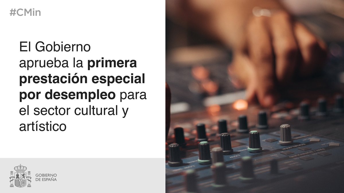 ✅ Hoy nuestro país avanza en derechos: por primera vez las trabajadoras y trabajadores de la Cultura tendrán garantizada una prestación especial por desempleo. 

Una medida mejorará la protección de un sector imprescindible que merece condiciones dignas. 

#EstatutoDelArtista