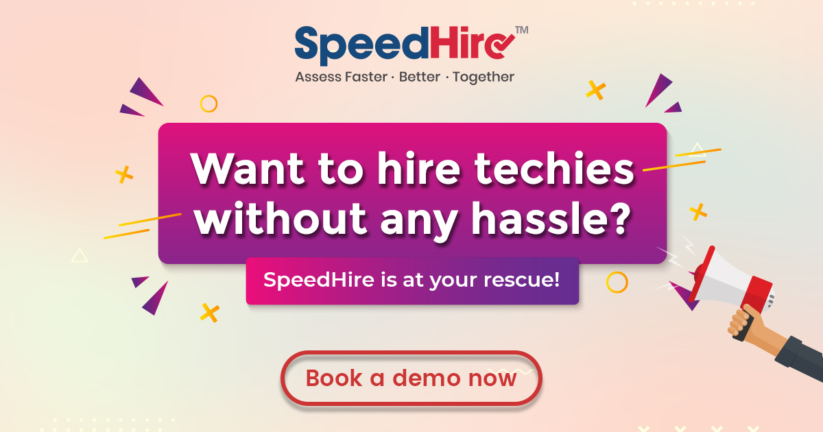 speed_hire's tweet image. Yes, now assess faster, and better, together with one of the best tech talent tools &amp;amp; simplify the technical #recruitment process. 
To know more about #SpeedHire, contact us: bit.ly/3aA3zqP 
Schedule your live demo with us: bit.ly/3BnEo9G

#AssessmentSimplified