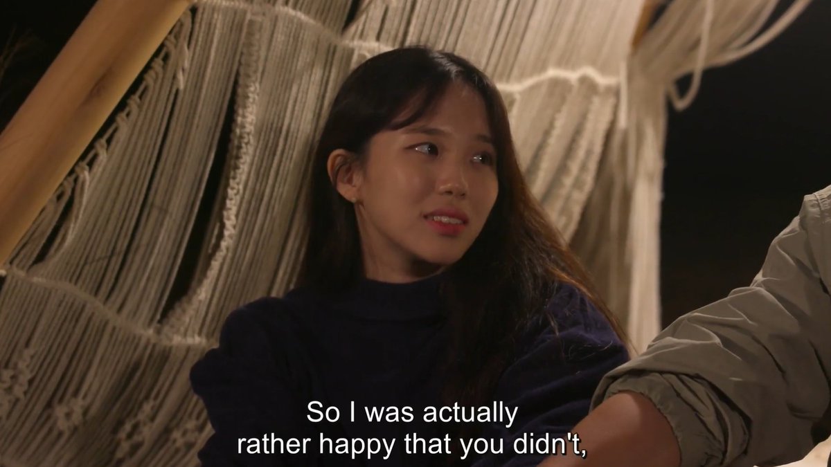 gotsevencoded's tweet image. this is exactly how I felt when ppl were criticising so-e for choosing hanbin over sejun. if she picked sejun it wouldve been as an obligation rather than her actually liking him. im glad sejun caught on to it too, these 2 are so compatible!

#SinglesInferno2 #SinglesInferno2Ep9