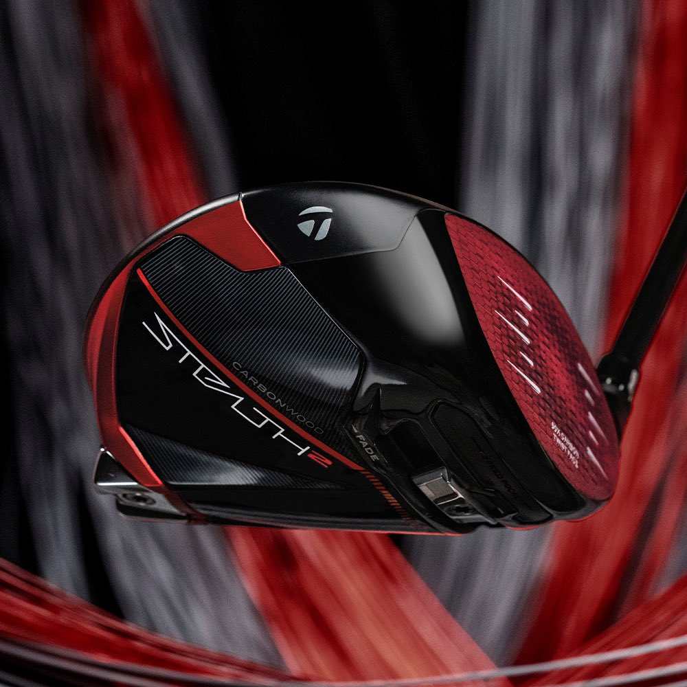 TaylorMadeGolf's tweet photo. More Carbon. More Fargiveness. 

The new #Stealth2Driver uses more carbon than any driver in our history, letting us reposition mass for better forgiveness &amp; stability. Add in a new 60X Carbon Twist Face &amp; you get #Fargiveness across the face.

Learn more: https://t.co/DmQ2onXFwN https://t.co/av1aMxCBQW