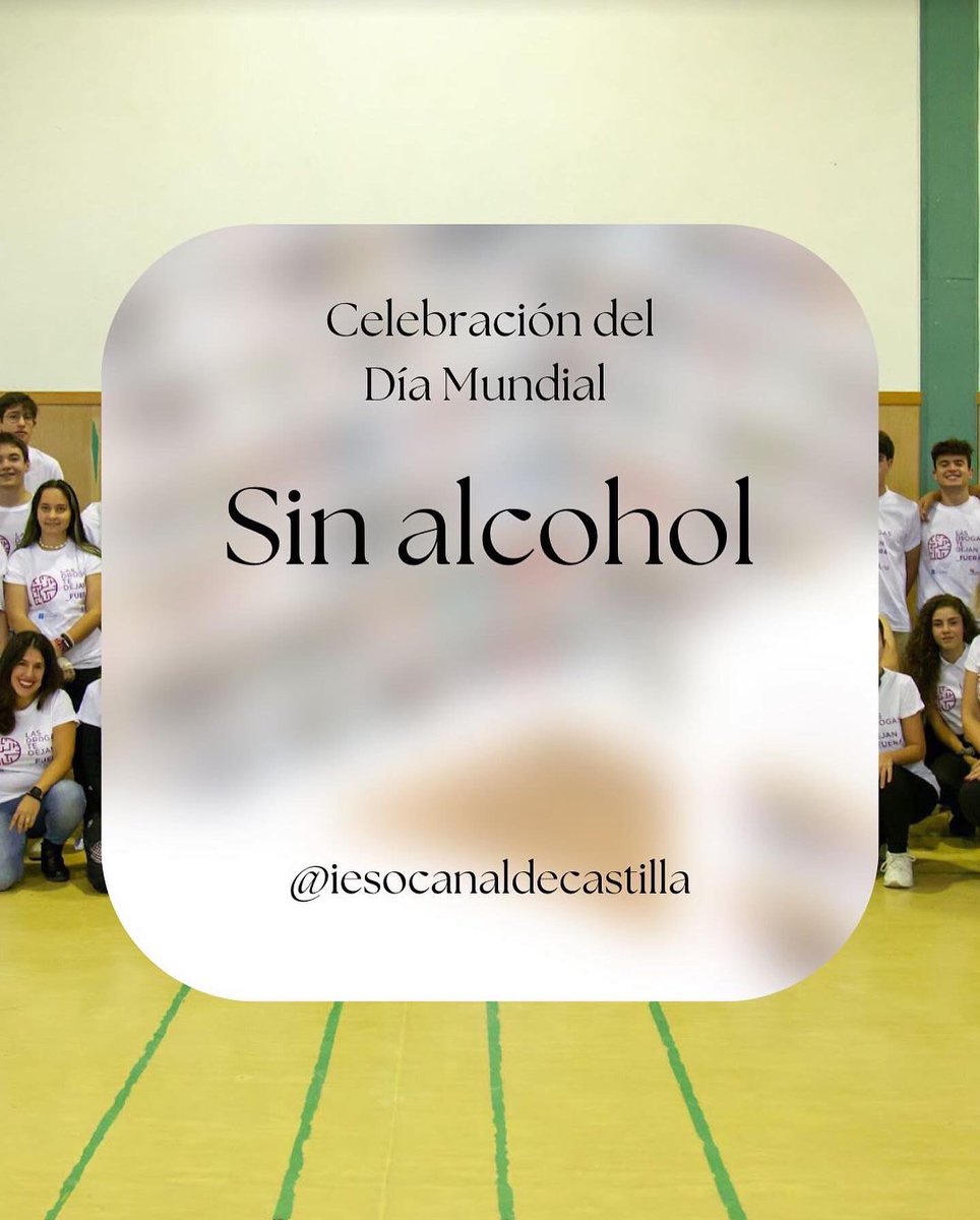 IESOCanal's tweet photo. #4ESO. El pasado mes de noviembre, nuestro alumnado fue seleccionado por la #Diputación para protagonizar el spot del Día Mundial sin Alcohol.

#educación #educaciónsecundaria #villamuriel #palencia #canaldecastilla #baile https://t.co/2irF2B9Y9y