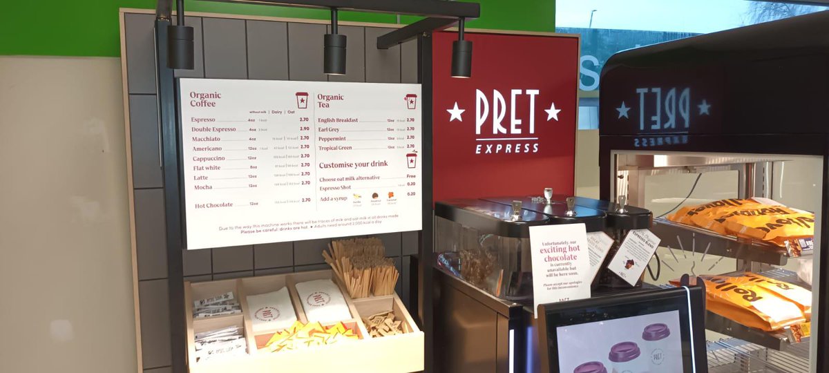 eXpressoPLUS's tweet photo. To kick off 2023, we completed our installation of a #PretExpress in BP, Swan Village.
Working perfectly alongside their food2to solution, it looks great in their store. Want to get involved, check out Pret Express now! https://t.co/rwqmzyMC4I
#Coffee #PretExpress https://t.co/s7g5pcSdxp